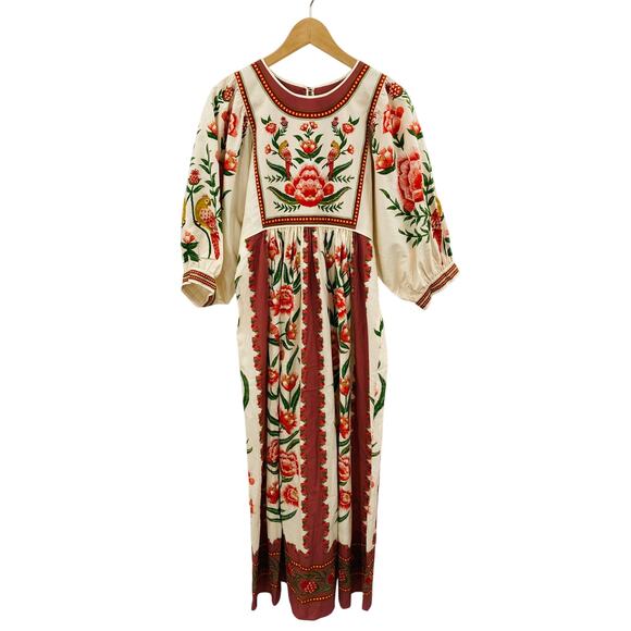 Farm Rio Anika Puff-Sleeve Printed Dress - Picture 3 of 9